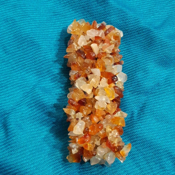 Amber and Shell/Glass Bracelet - Picture 2 of 2